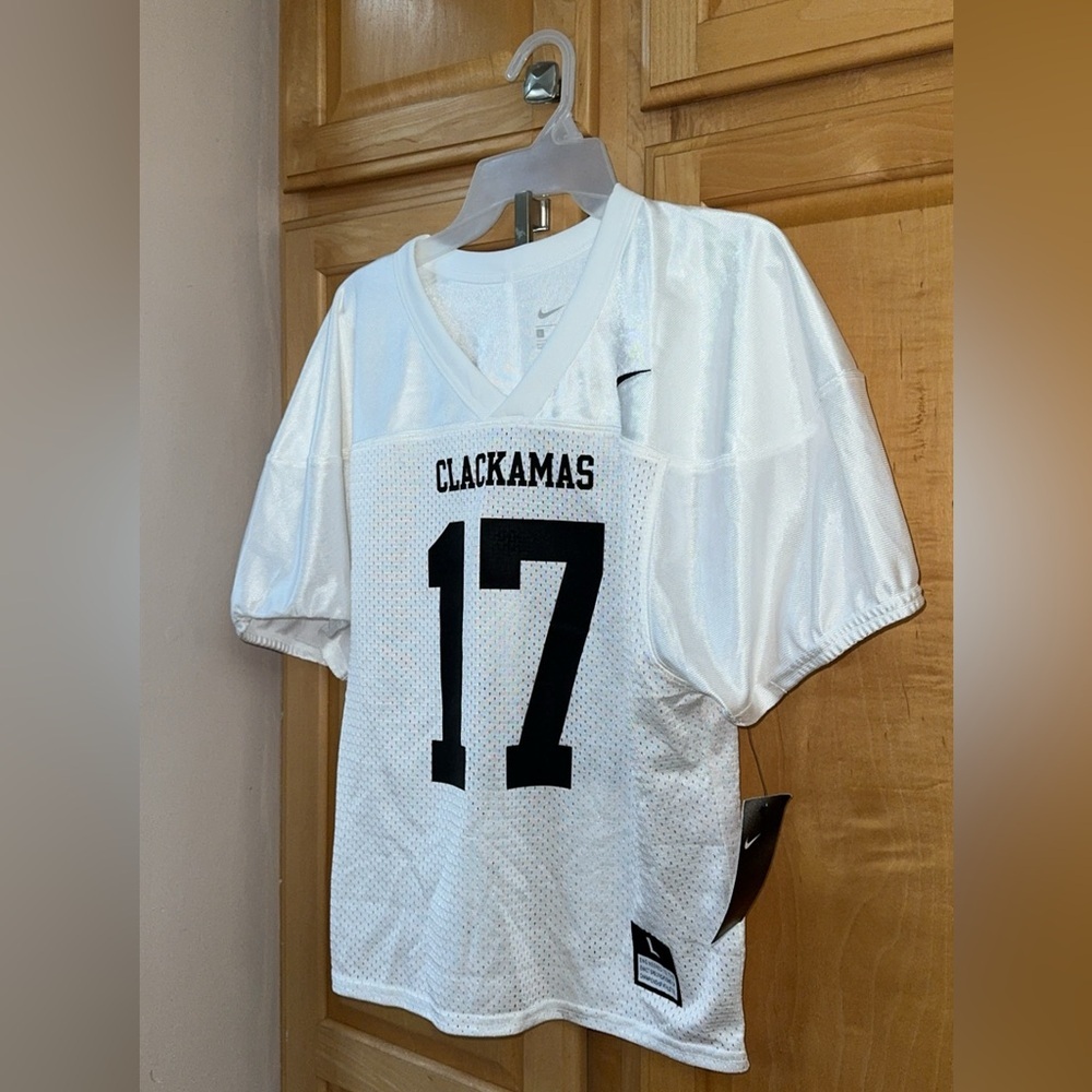 Nike Core Youth Boy's Football Jersey Size Large White Clackamas Oregon